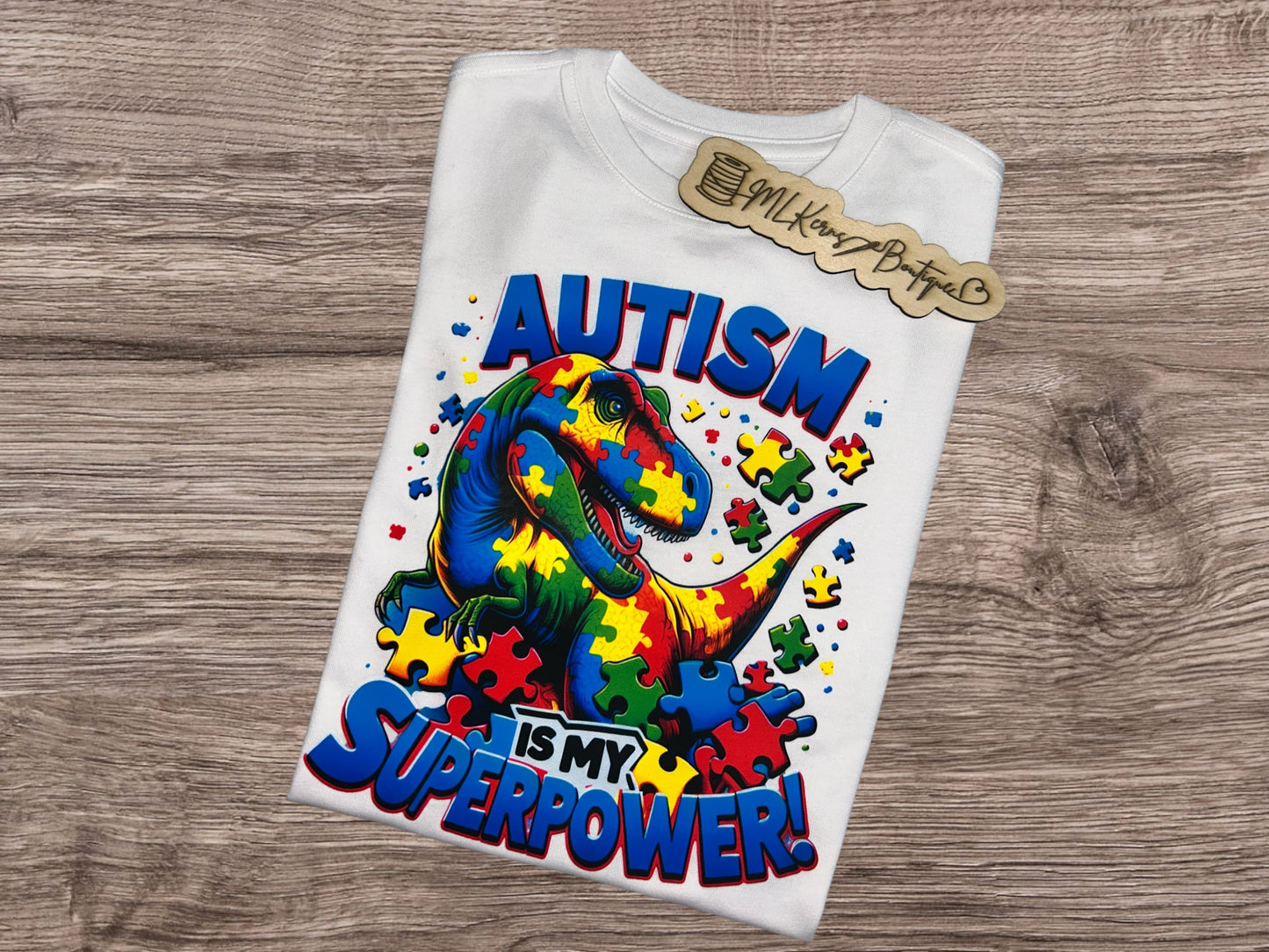 Dinosaur autism youth t shirt