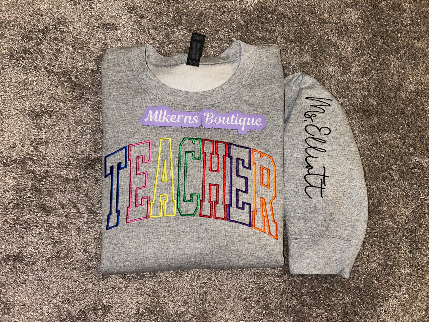 Personalized teacher sweatshirt
