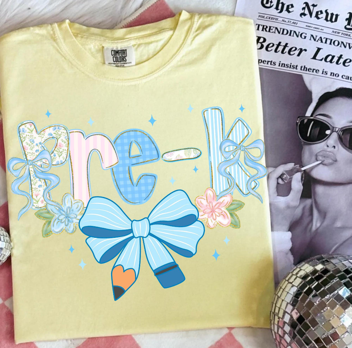 Floral back to school t shirt