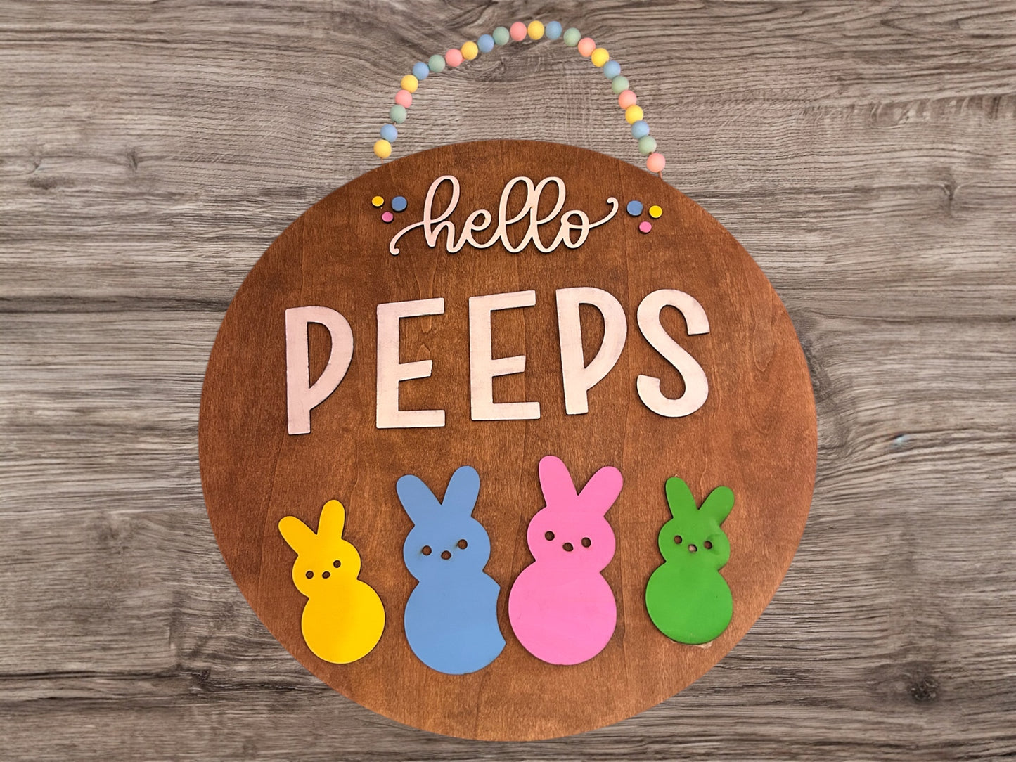 Hello Peeps Door Sign