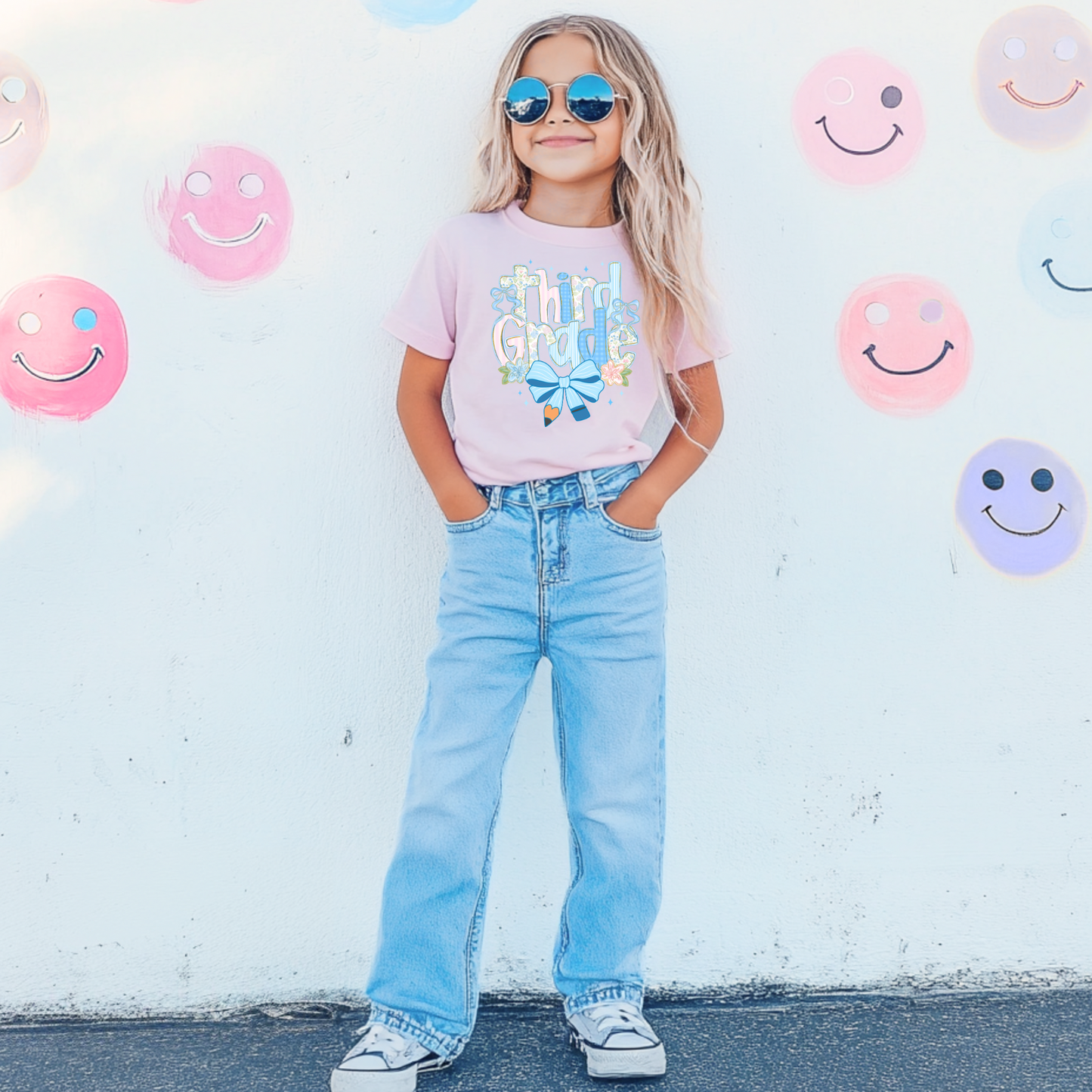 Floral back to school t shirt