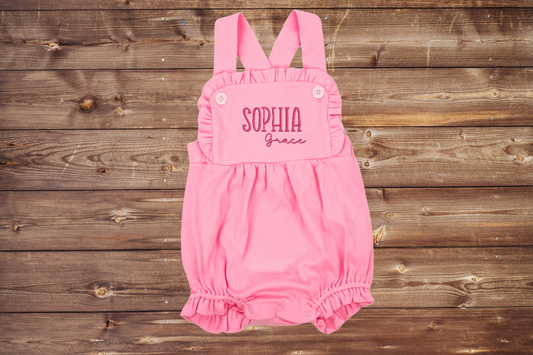 Girls Vintage Bubble Romper