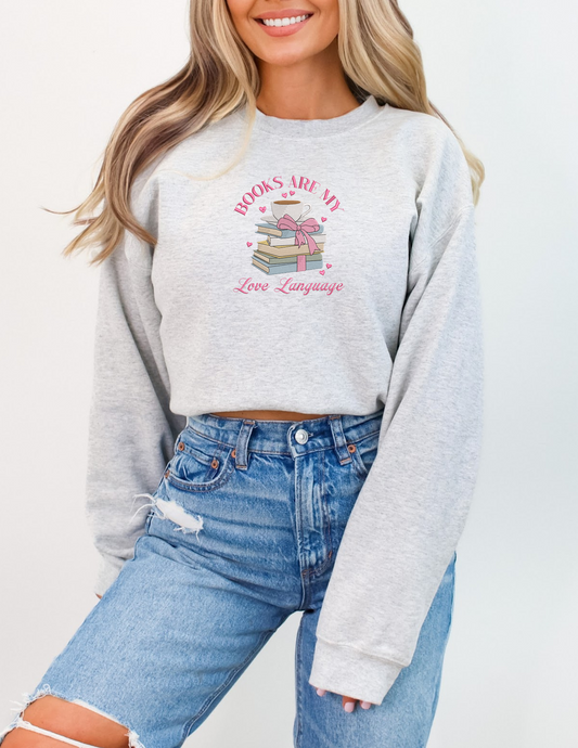 Book Are My Love Language crewneck