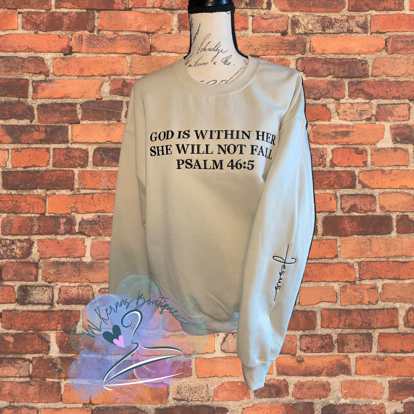 God is within her crewneck