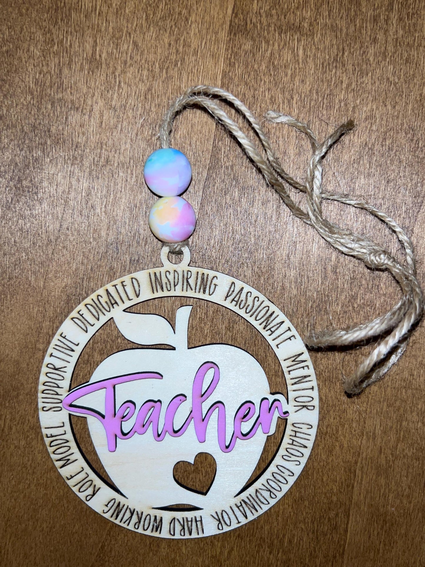 Teacher car charm