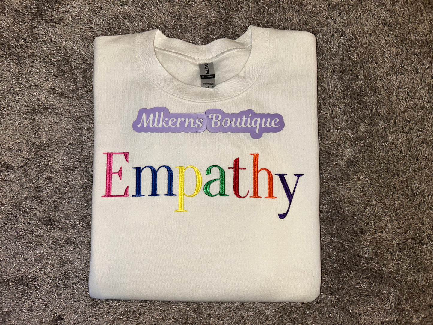 Empathy embroidered sweatshirt