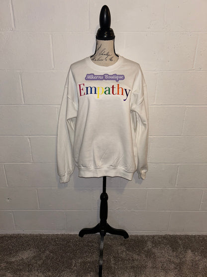 Empathy embroidered sweatshirt