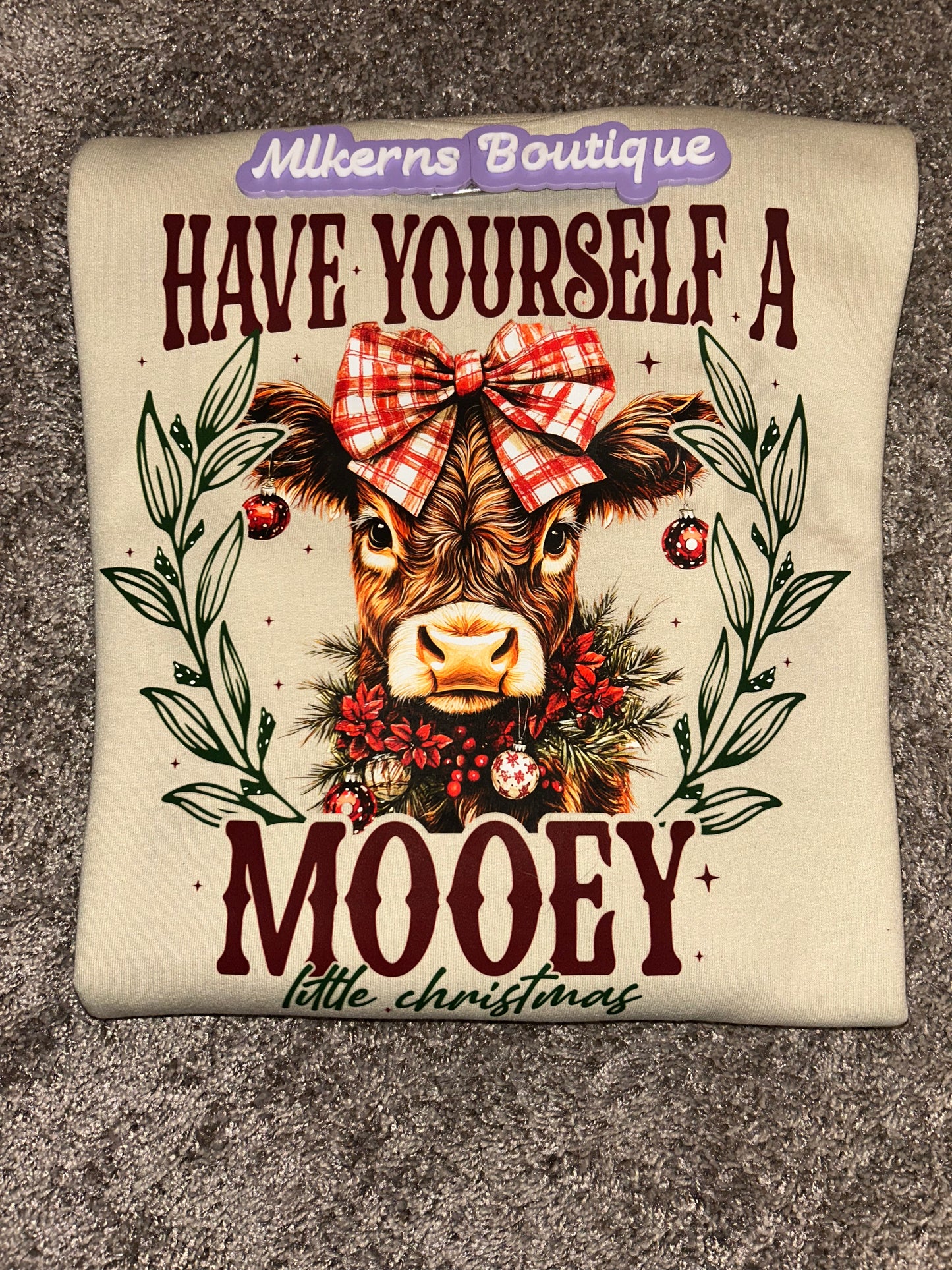 Mooey Christmas crewneck