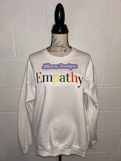 Empathy embroidered sweatshirt