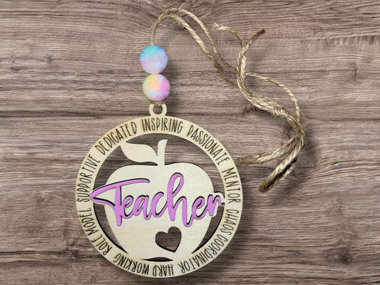 Teacher car charm