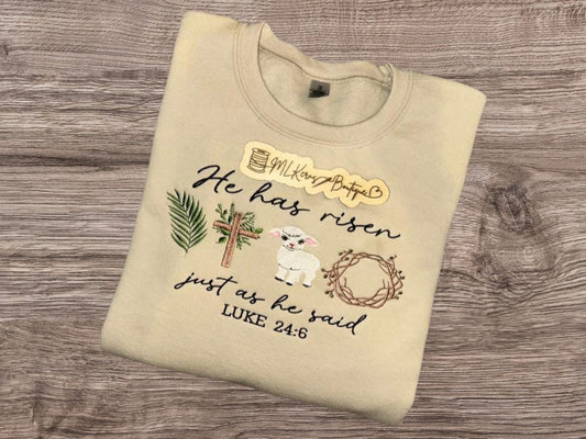 He is risen crewneck