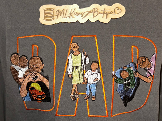 Dad portrait hoodie ￼