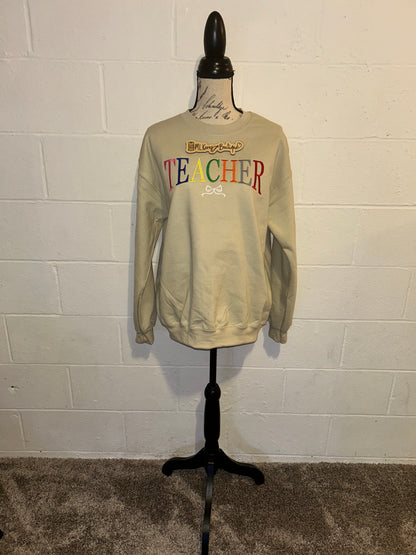 Teacher bow crewneck