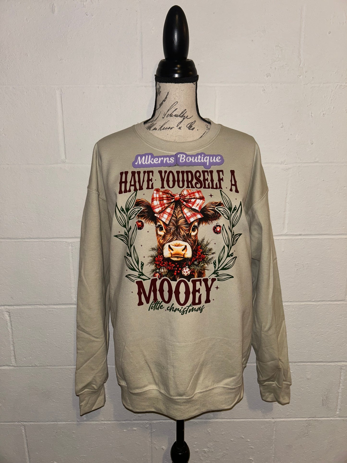 Mooey Christmas crewneck