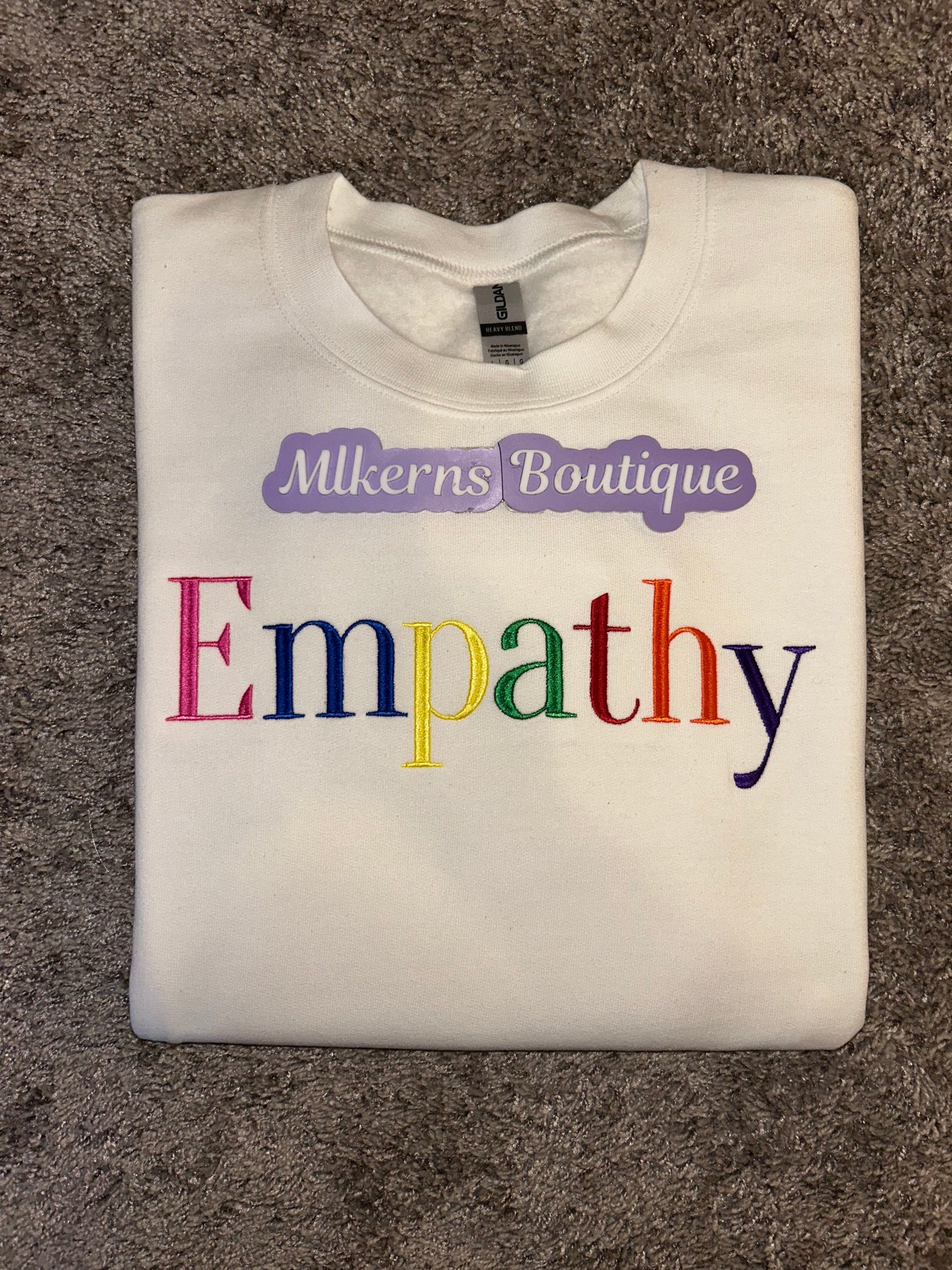 Empathy embroidered sweatshirt