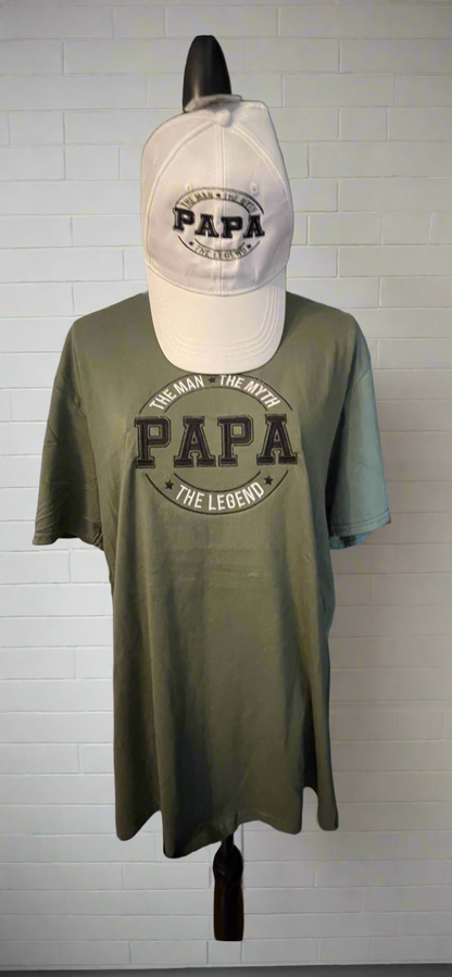 Papa green embroidered shirt