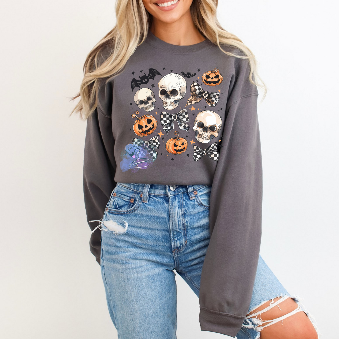 Coquette Bow Halloween crewneck