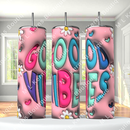 Good vibes groovy tumbler