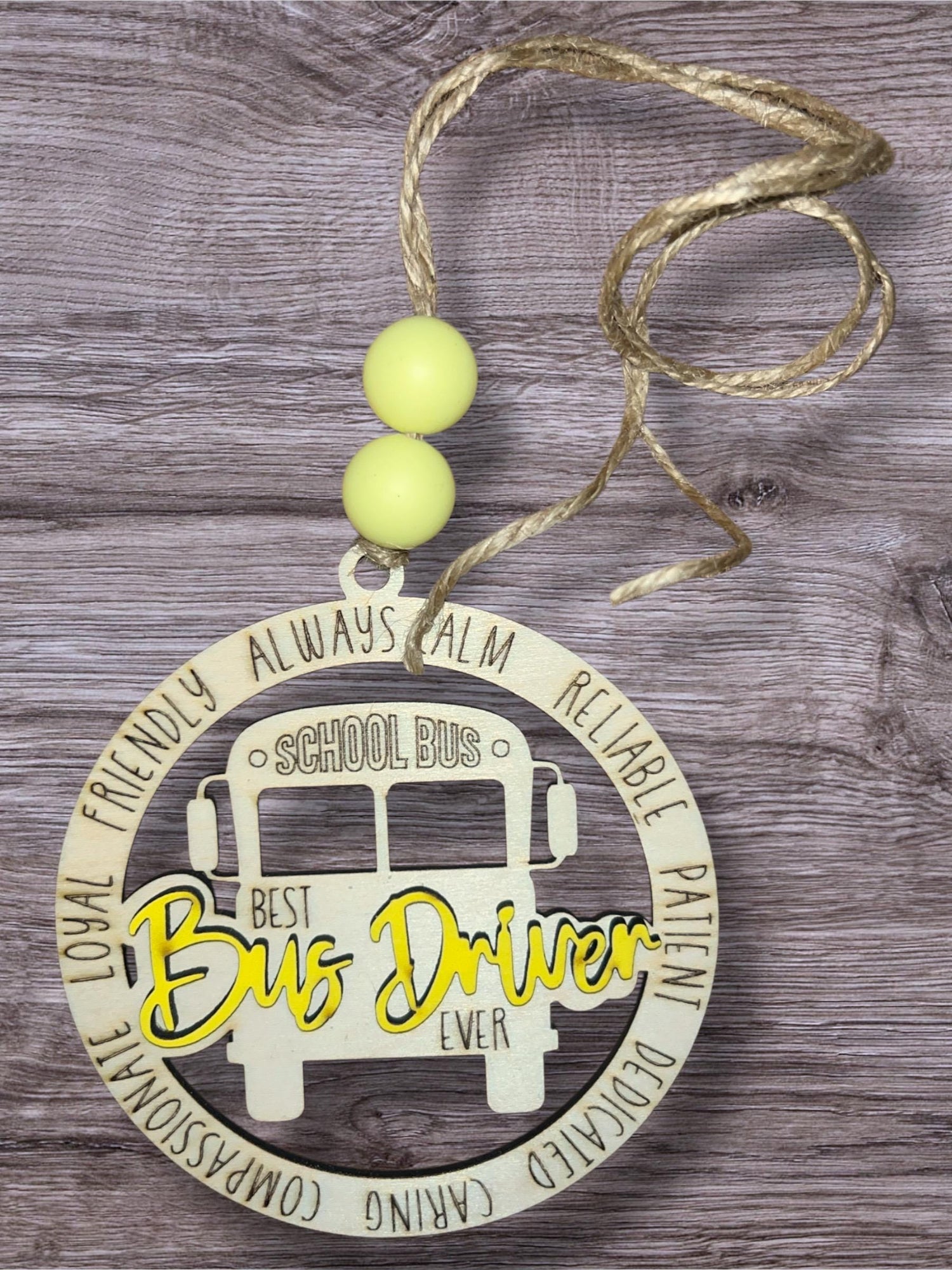 Bus driver car charm