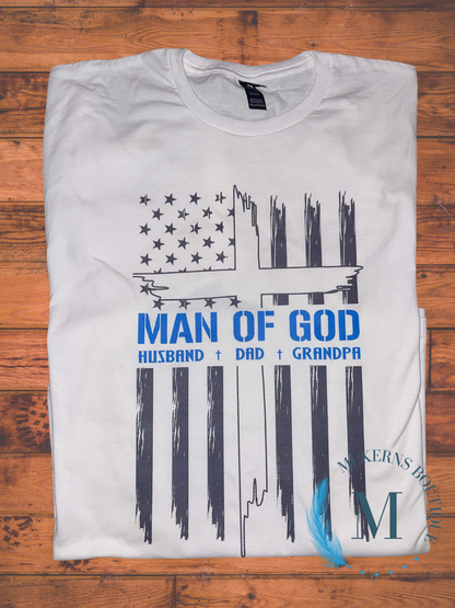 Man of god t shirt