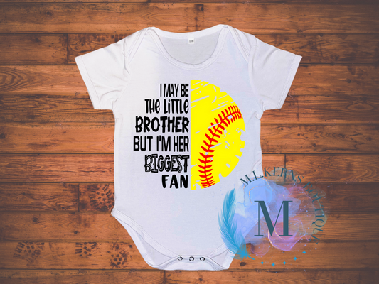 Her biggest fan softball onesie