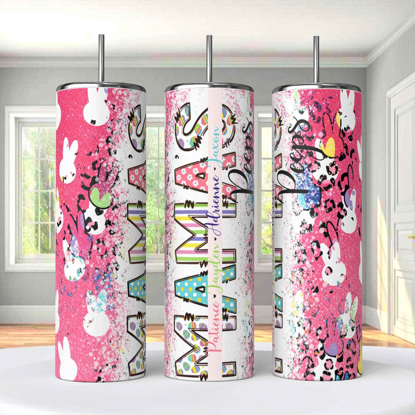 Mamas peeps personalized tumbler