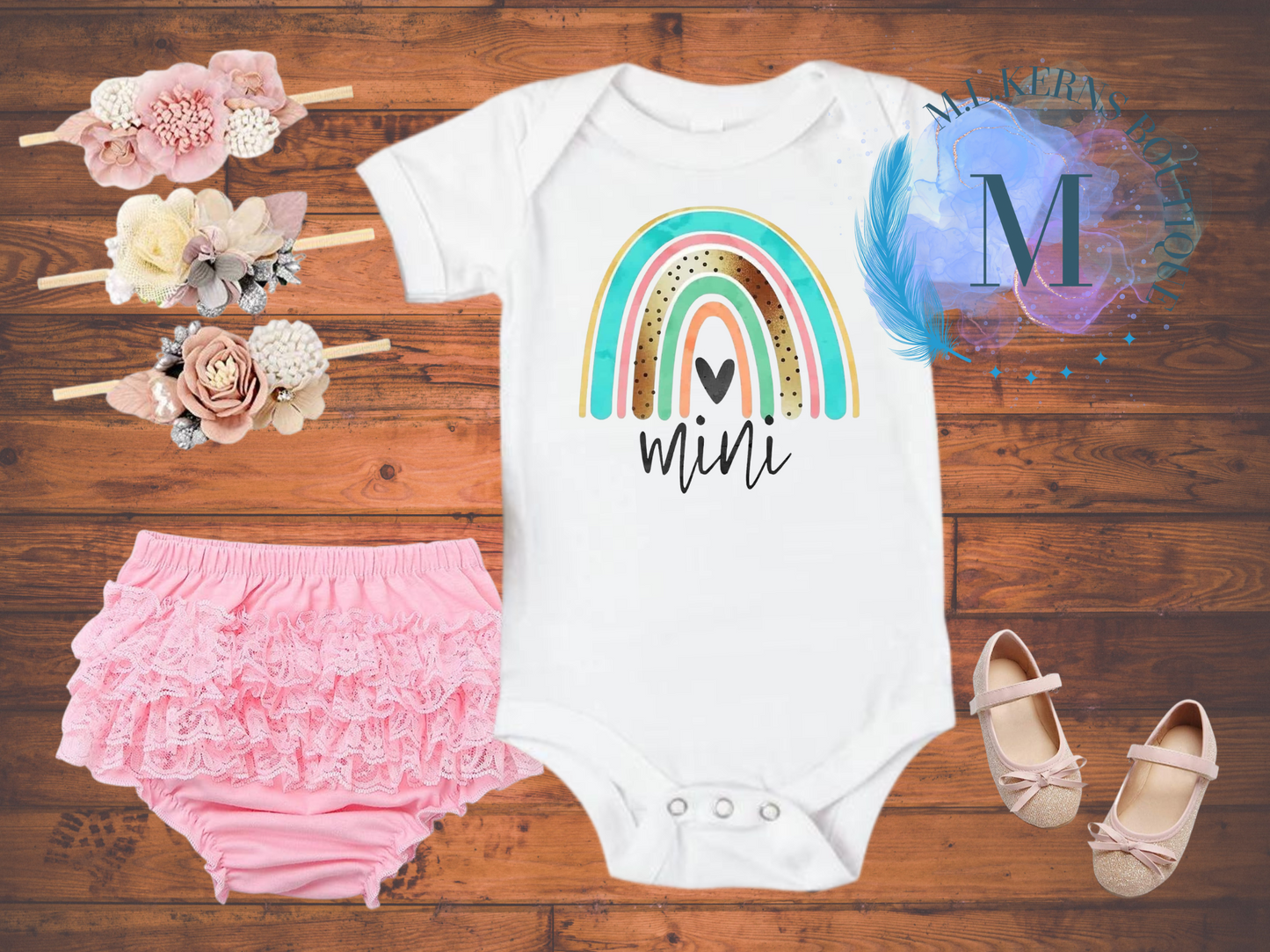 Mini rainbow onesie