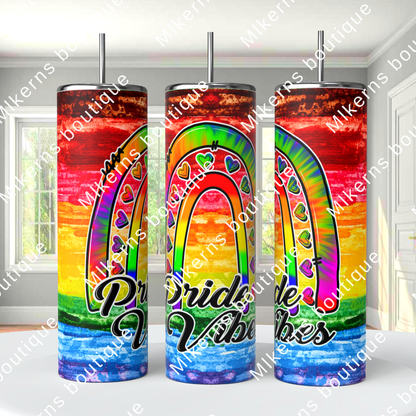 Rainbow pride tumbler