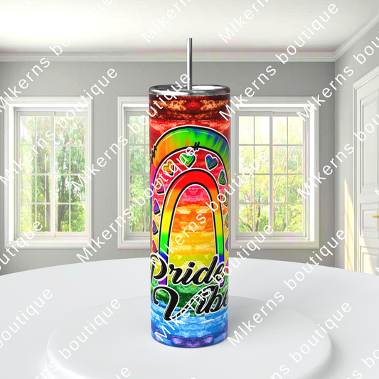 Rainbow pride tumbler