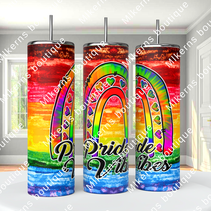 Rainbow pride tumbler